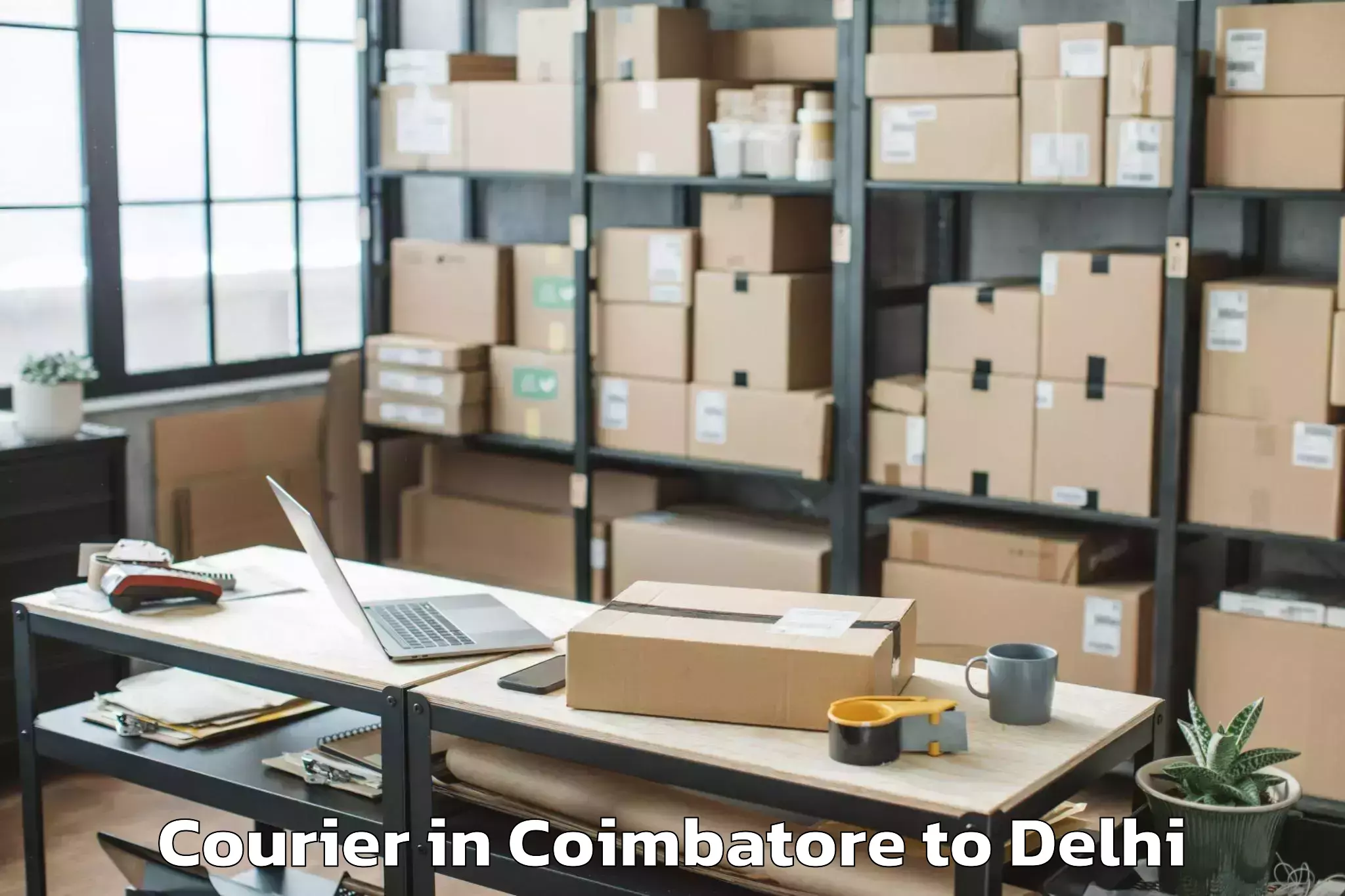 Book Your Coimbatore to Flatted Factory Complex Okhla Courier Today